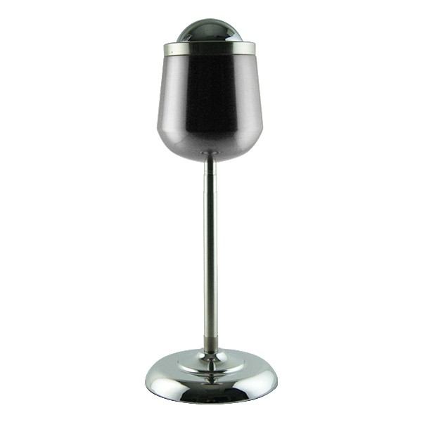 Cendrier design tulipe - Gris - Pied réglable