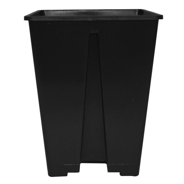 Black square pot 15x15x20 cm , hydroponic pot , horticulture pot