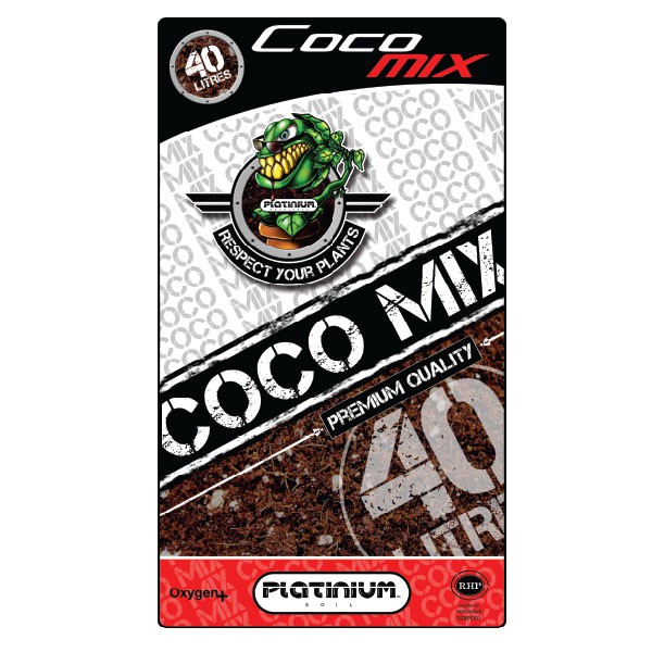 Platinium - Coco Mix Perlite Potting Mix - 40L - Fibra di cocco con 10% di perlite, pura qualità RHP