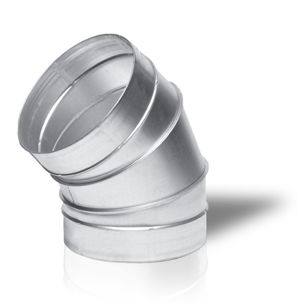 Winflex - Angle métal 45°C Ø160mm , conduit ,gaine de ventilation 