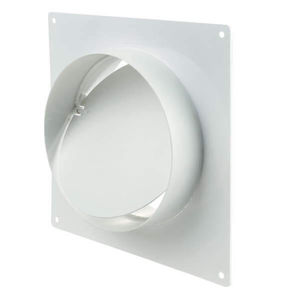 Winflex - Raccord de gaine rond avec clapet anti retour flange carré - Ø100mm