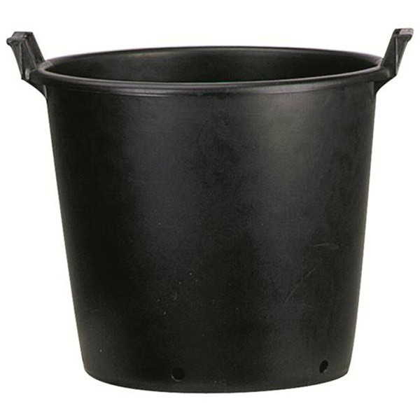 Pot rond noir à poignées noir60/55x48cm 90L