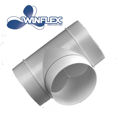 T PVC 125mm pour gaine ventilation 