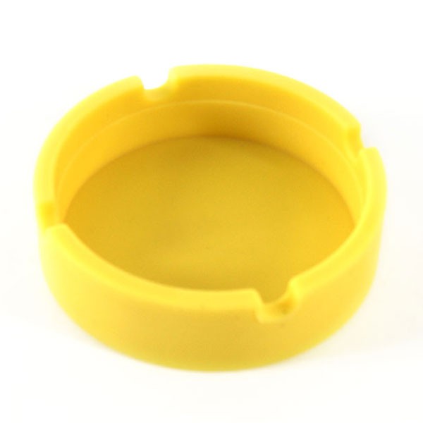 Cendrier en silicone - Diam 83mm - JAUNE