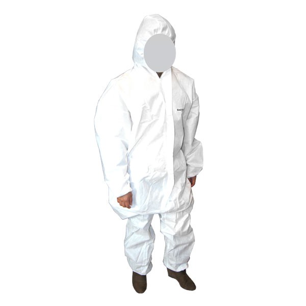 Traje desechable con capucha