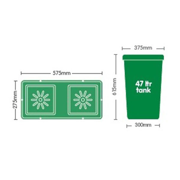 autoPot hydroponic system - Easy2Grow Kit 2 pots 8.5L , without pump or electricity 