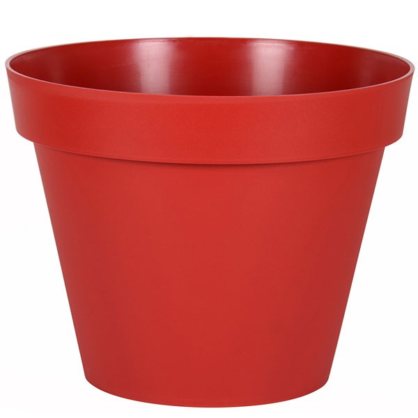 EDA Plastiques - Pot rond Toscane 60x47cm 76L Rouge Rubis