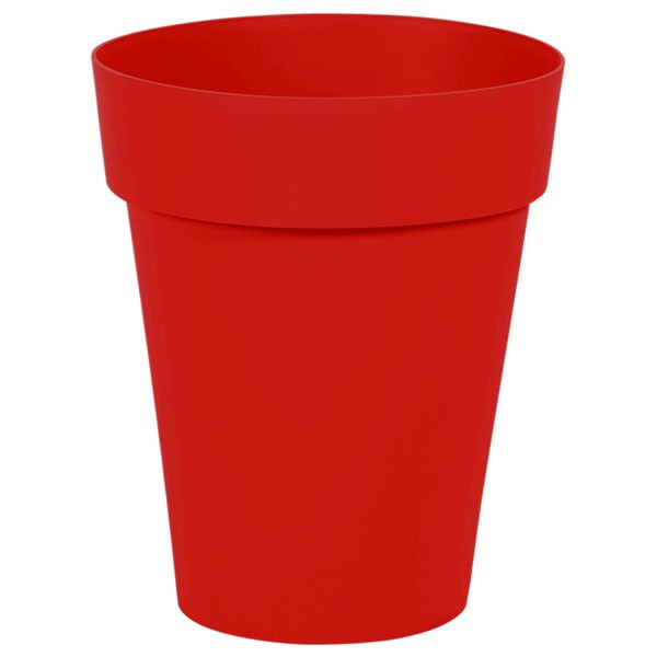 EDA Plastiques - Vase mi-haut rond Toscane 44x53cm 50L Rouge Rubis