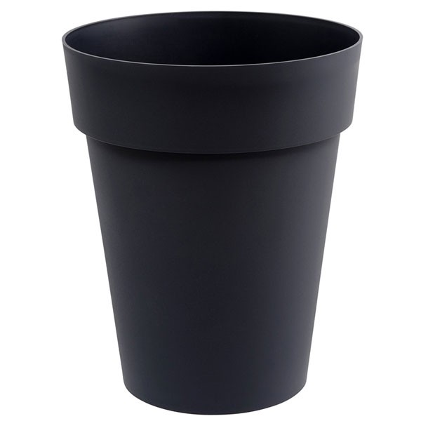 EDA Plastiques - Vase mi-haut rond Toscane 44x53cm 50L Anthracite