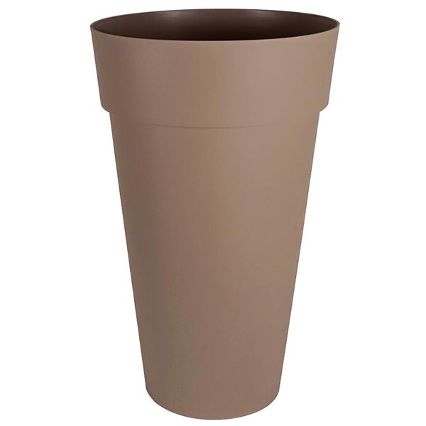 EDA Plastiques - Vase haut rond Toscane XXL 48x80cm 90L Taupe