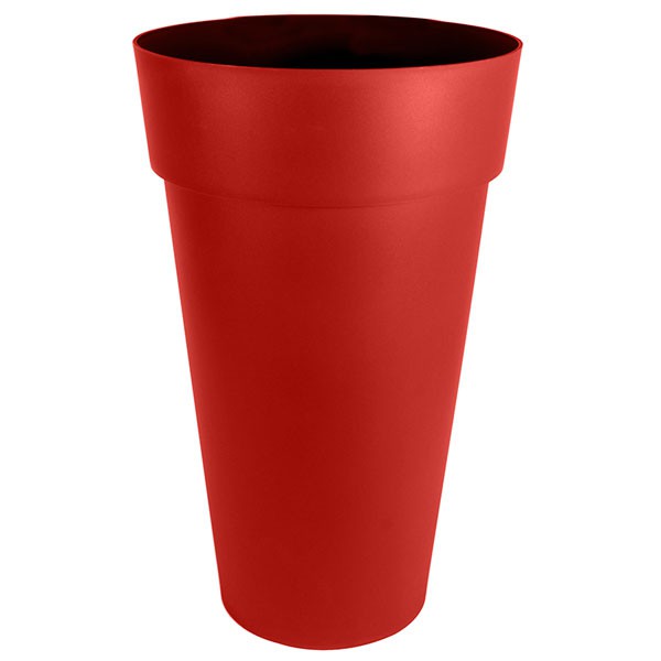 EDA Plastiques - Vase haut rond Toscane XXL 48x80cm 90L Rouge Rubis
