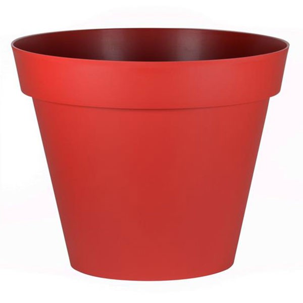 EDA Plastiques - Pot rond Toscane XXL 100x79.5cm 356L Rouge Rubis