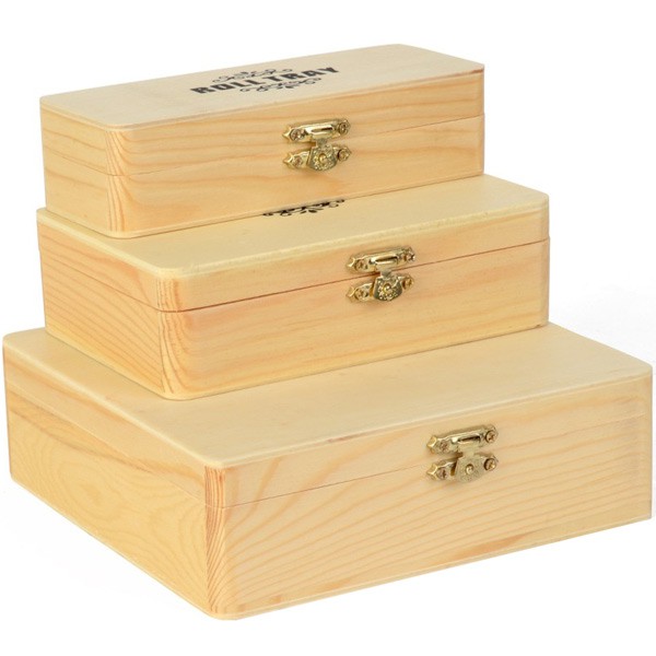 Boîte rectangle en bois petit modèle - Roll Tray
