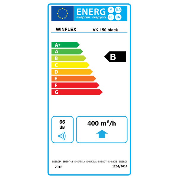 Estrattore d'aria VK 150 mm 460 m³/h Ventilazione Winflex, ventilatore