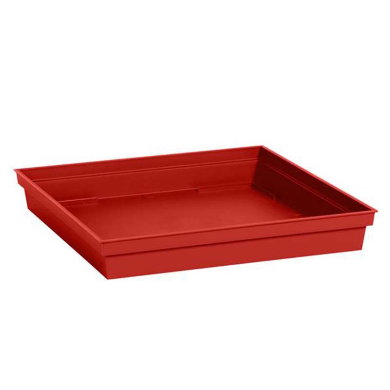 EDA - Soucoupe carrée Toscane 32.6x32.6cm Rouge rubis