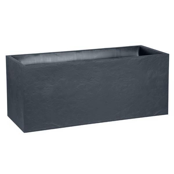 EDA Plastiques - Jardinière Volcania 99.5x39x43cm Anthracite 98L