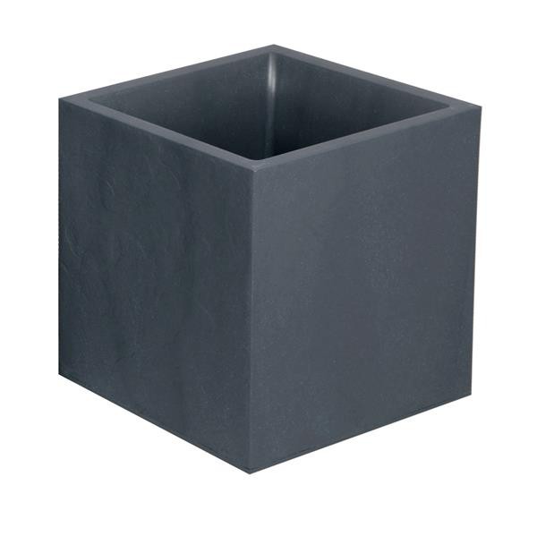 EDA Plastiques - Bac Jardinière 39x39cm Anthracite