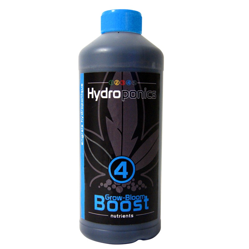 12345 Hydroponics - N°4 Grow-Bloom Boost - 1L , booster de croissance et floraison , terre,hydro,coco