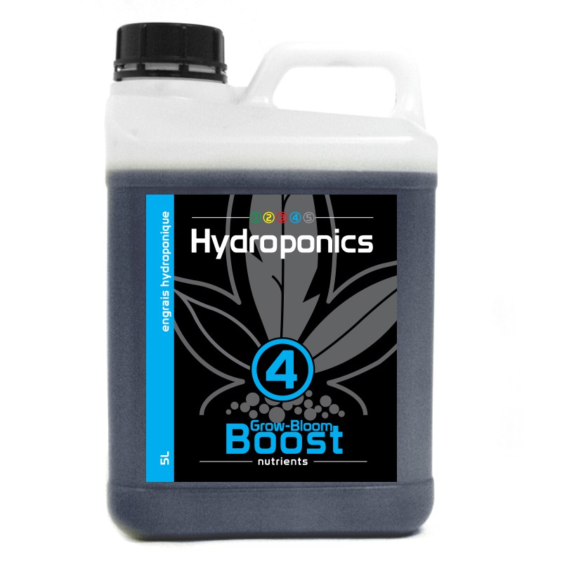 12345 Hydroponics - N°4 Grow-Bloom Boost - 5L , booster de croissance et floraison , terre,hydro,coco