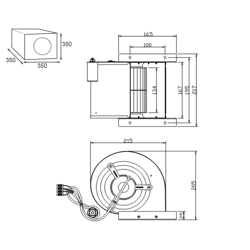 Winflex - Air extractor box 250m³/h 125mm silent Sono-Box Bois S-vent