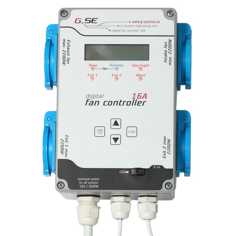 GSE - Controller del ventilatore 4 uscite - Umidità e T° 16A