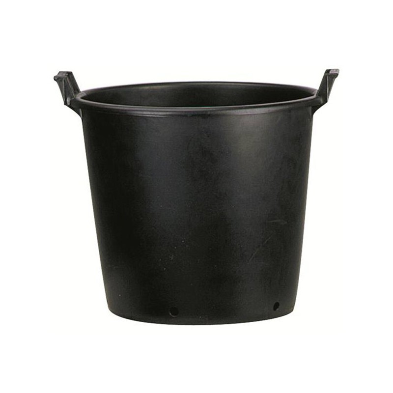 Pot rond noir à poignées 65 LITRES 55x50x41cm
