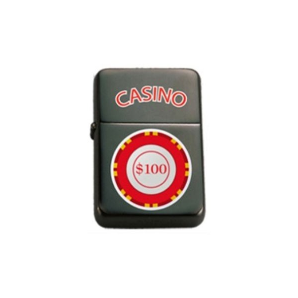 Belflam Olio - Le Briquet Essence Jeton Poker Rouge Modele 1