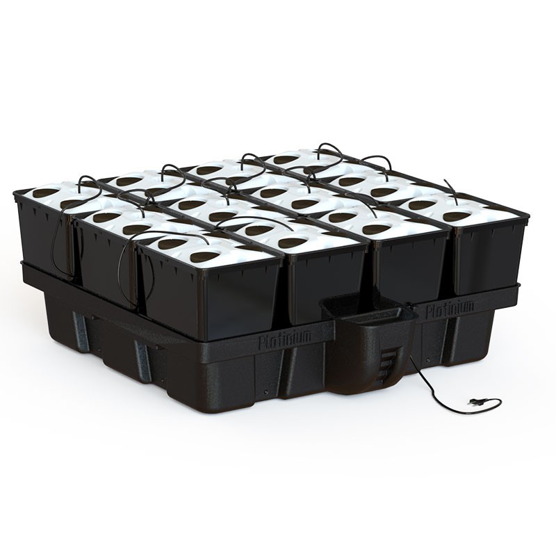 Platinium - AeroPro - 12 pots bato 48 plantes - 100 x 100 x 38.5 cm - NJ 2400 - Système aéroponique