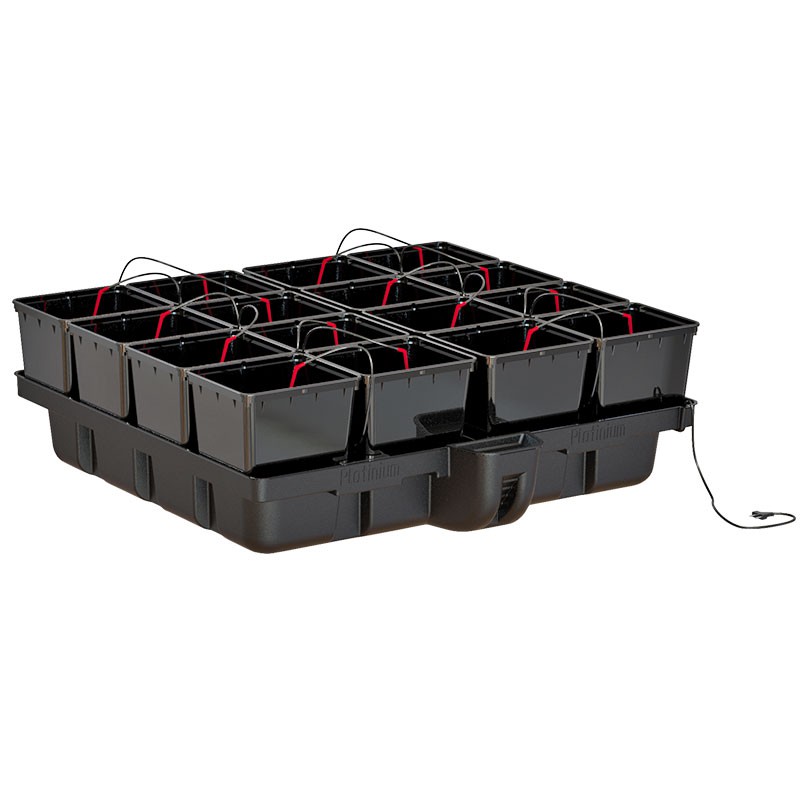 Platinium - HydroPro - 16 pots bato - 120 x 116 x 38,5cm - MJ 1000 - Système hydroponique