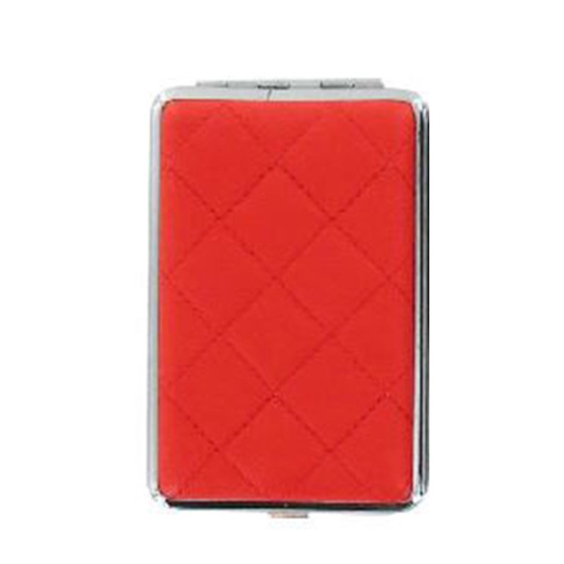 12-Cigarette Case 85mm Red Faux Leather
