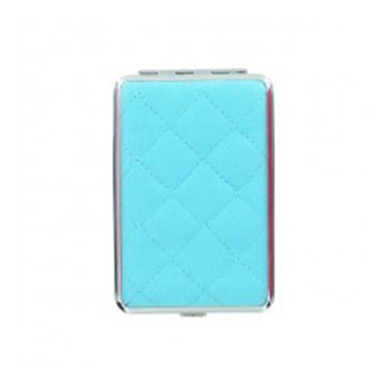 Etui A 12 Cigarettes 85Mm Simili Cuir Bleu Ciel