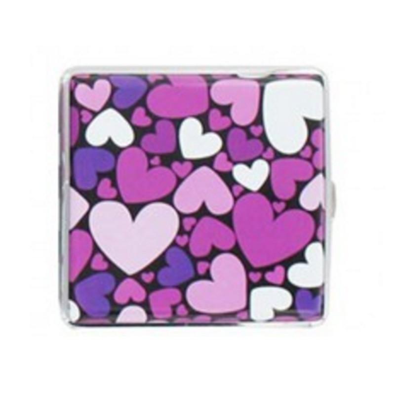 Etui A 20 Cigarettes 85Mm Alu - Coeurs Multicolors