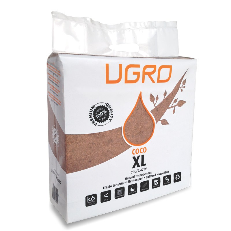 UGRO Brique de fibre de coco compressé XL 70L