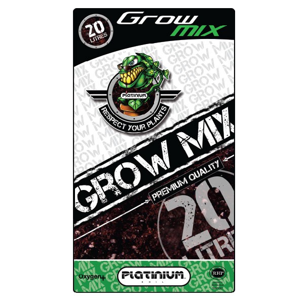 Platinium - Terreau Grow Mix Perlite - 20L - Spécial Croissance et floraison