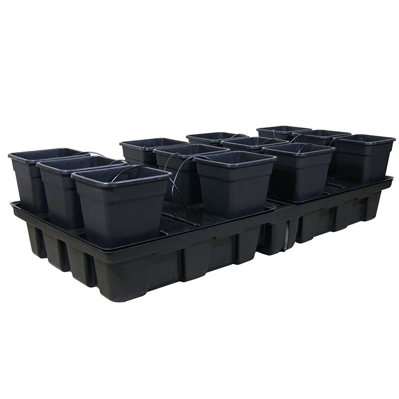 Platinium - HydroStar - 12 Big pots 25L - 200 x 100 x 38,5cm - Hydroponic system