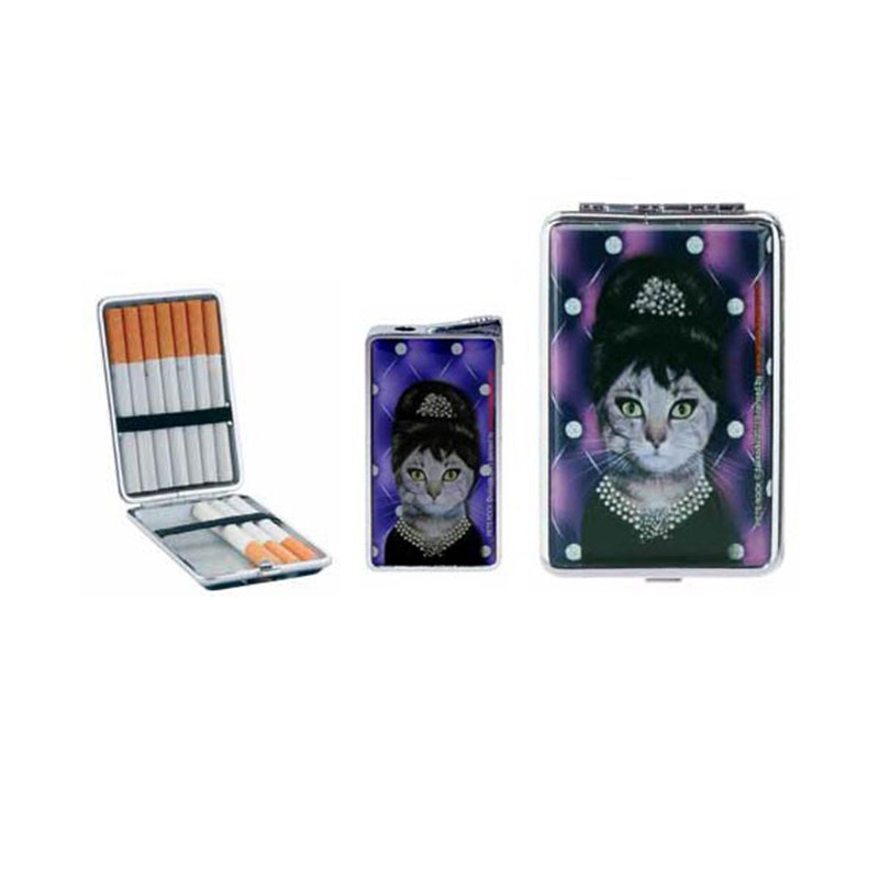 Pets Rock - Set Cadeau Briquet + Etui A Cigarette - Audrey