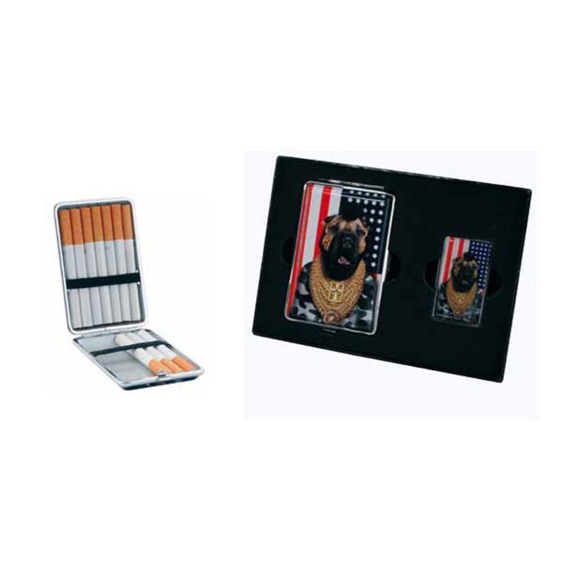Pets Rock - Set Cadeau Briquet + Etui A Cigarette - Mister T
