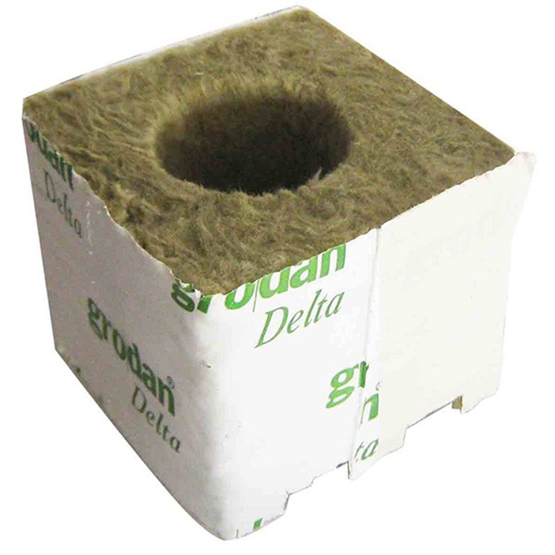 GRODAN - CUBE laine de roche 75x75x65mm X8PCS Ø38MM