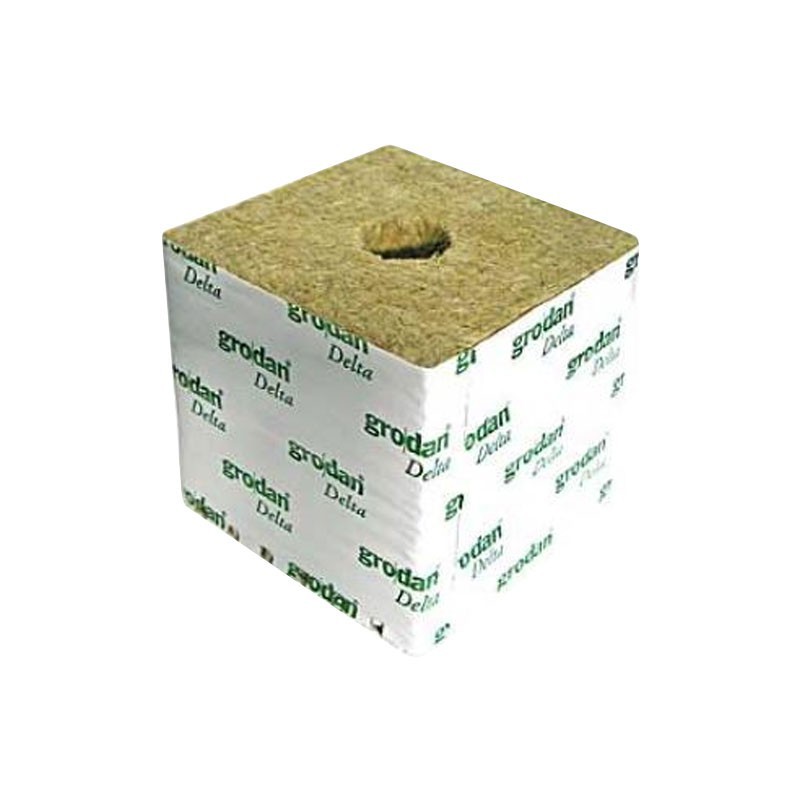 GRODAN CUBES LAINE DE ROCHE 100x100x65 mm Ø27/35MM BOX 216PCS