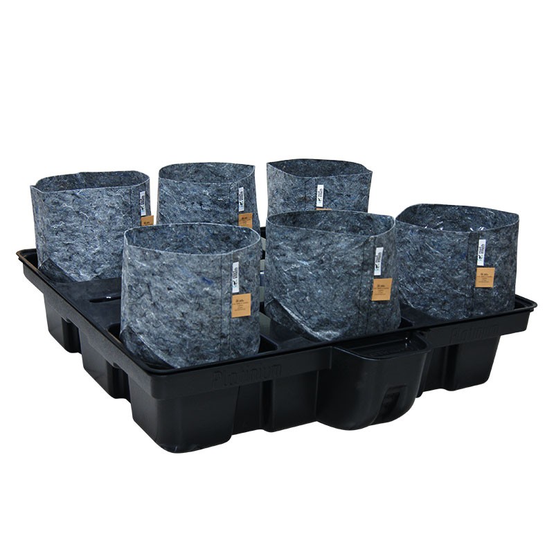  Platinium - 6 Big Pot Root Pouch - 100 x 100 x 38.5cm - Hydroponic system