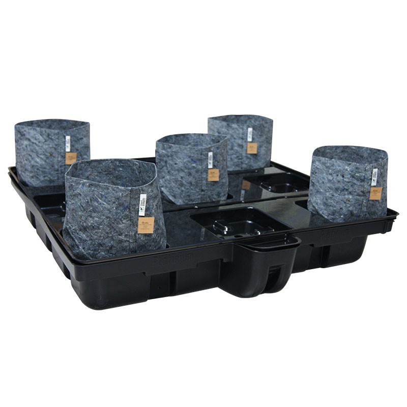 Platinium - 5 Big Pot Root Pouch - 120 x 120 x 38,5cm - Système hydroponique