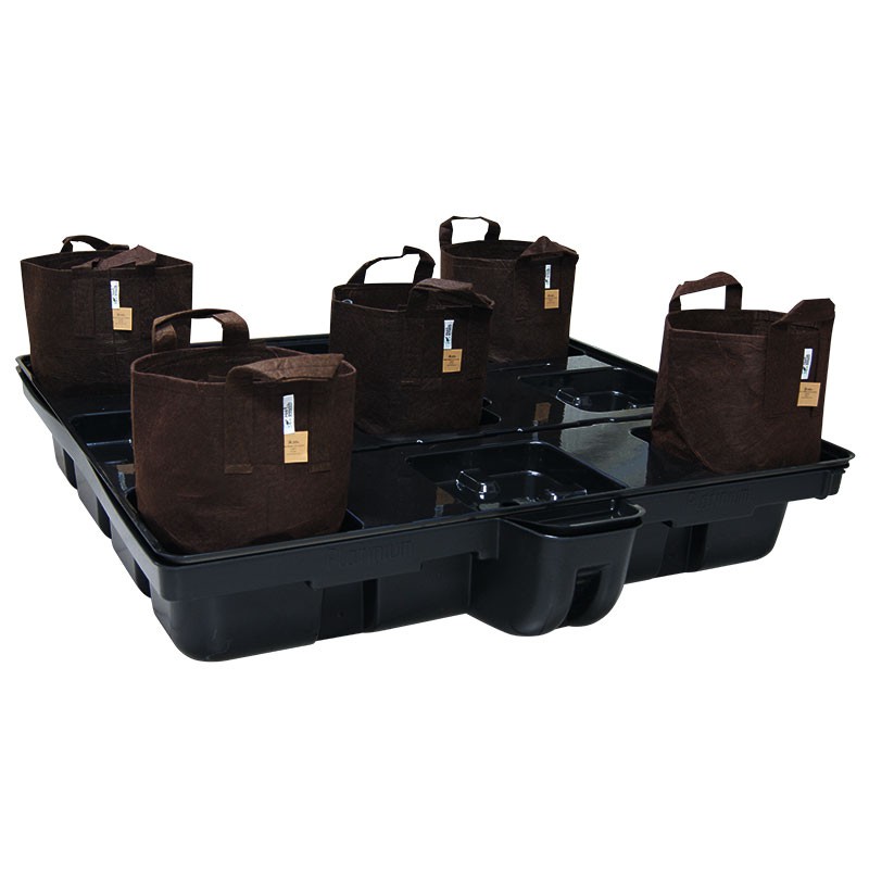 système hydroponique Platinium Big Pot Pouch soil 120-5 - 120x120 cm hydro