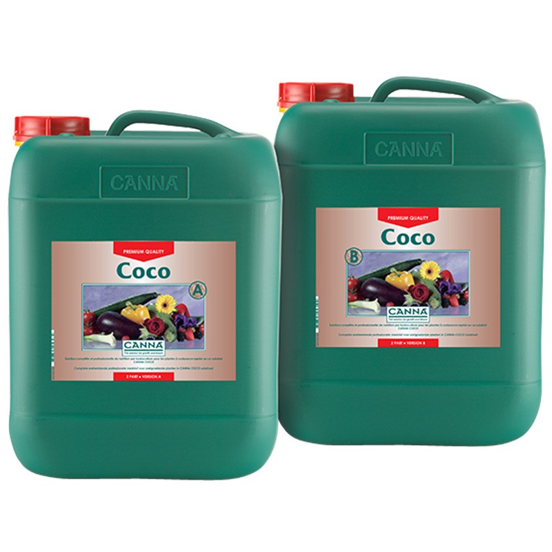 Canna - Coco A e B - 2 x 10L - Fertilizante de crescimento e floração de dois componentes