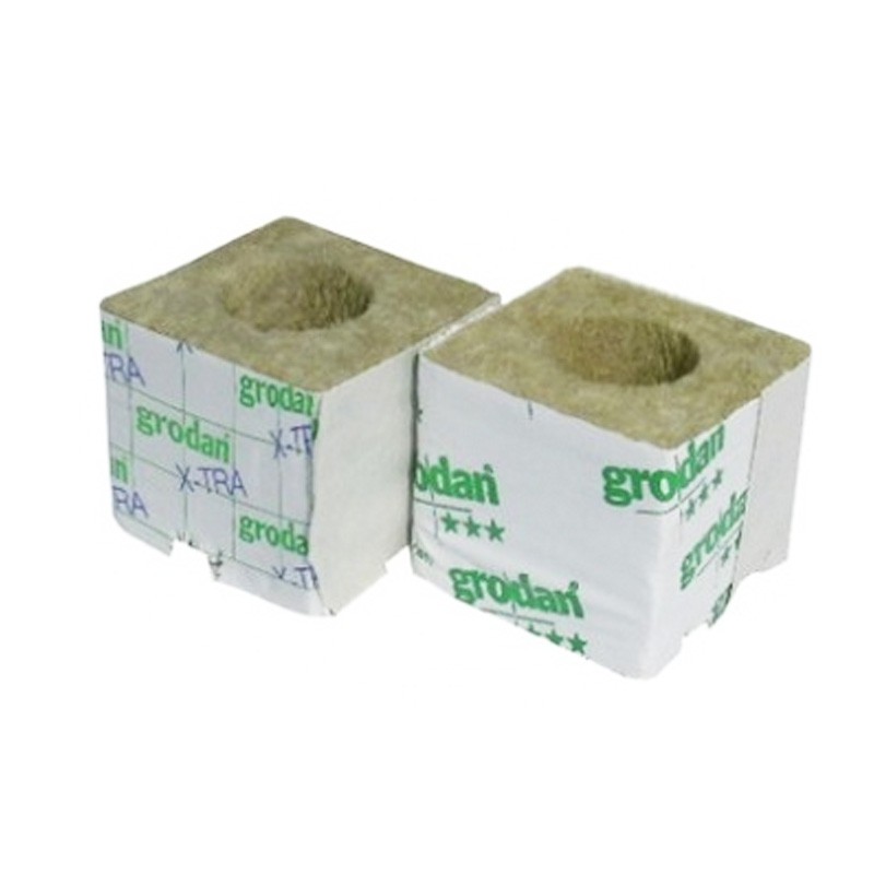 GRODAN - CUBE Steinwolle x384 CUBES 75X75X65 mm Großes Loch 40/35MM