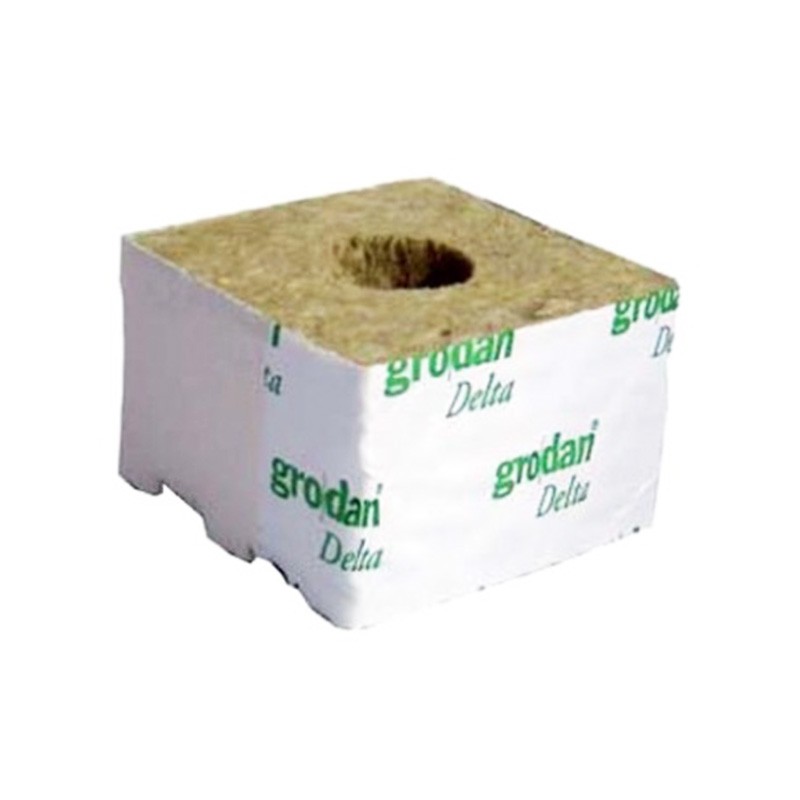 GRODAN - Cubes laine de roche x216 - 100X100X65 mm Grand trou 40/35MM
