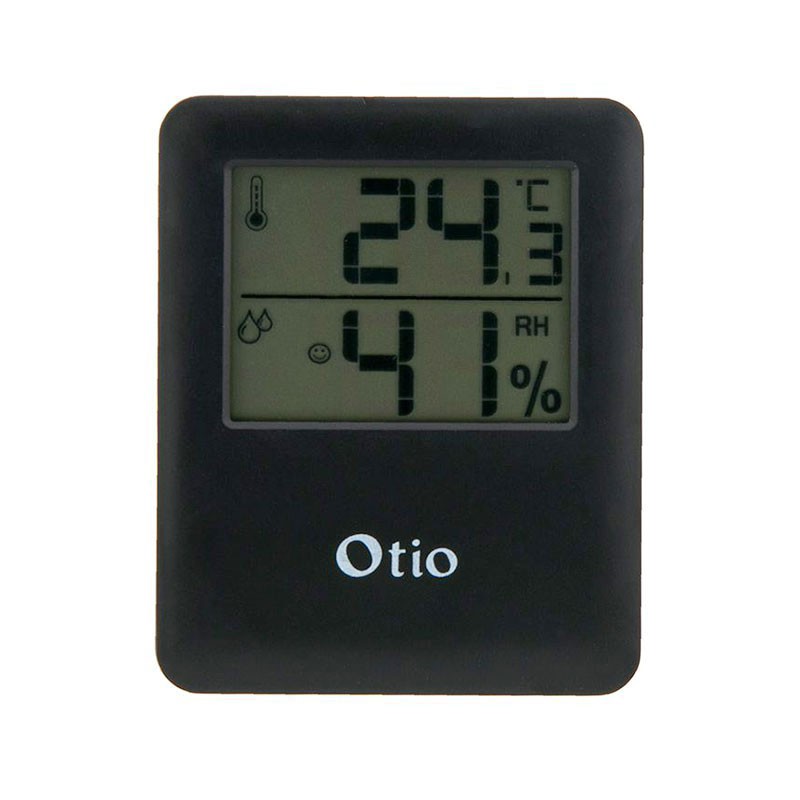 Otio - Thermometer Hygrometers black - 65x80mm