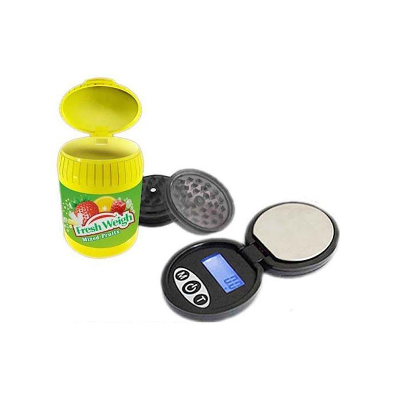 Balance 0.1g et grinder au design boite de bonbons - 500g max
