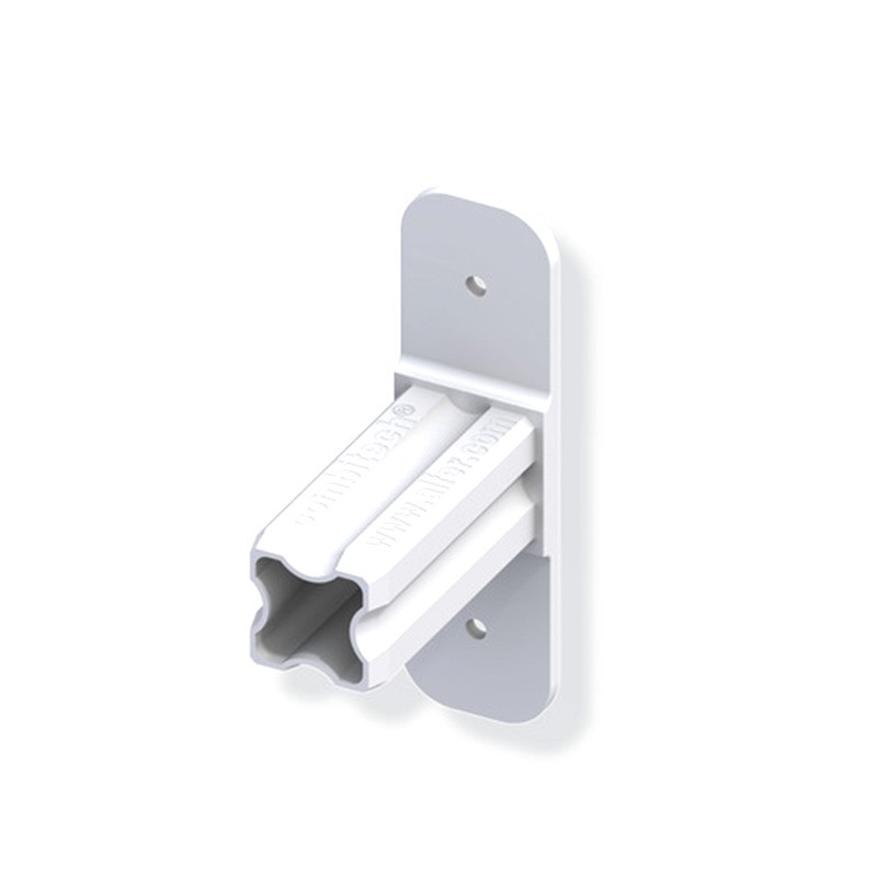 Connecteur base blanc Ø23.5mm 1 embout pour tube alu et pvc 