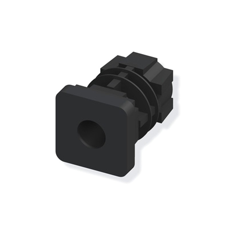 2 black threaded plugs 23.5mm for aluminium and pvc tubes 