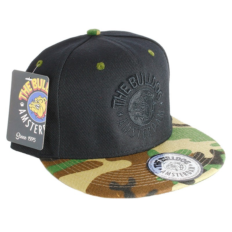 The Bulldog Amsterdam - Snapback Camo et noir
